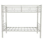 Metal Bunk Bed For Kids, Convertible Bedframe With Ladders & Guardrail