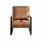 Classic Mid Century Modern Accent Chair With Durable Square Metal Frame, Armchair