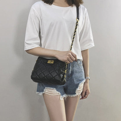 Mini crossbody purse women, spring and summer women's bags popular fashion versatile diamond chain crossbody bag,
