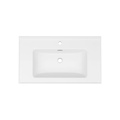 Modern Rectangular Vanity Top With Overflow For Bathroom