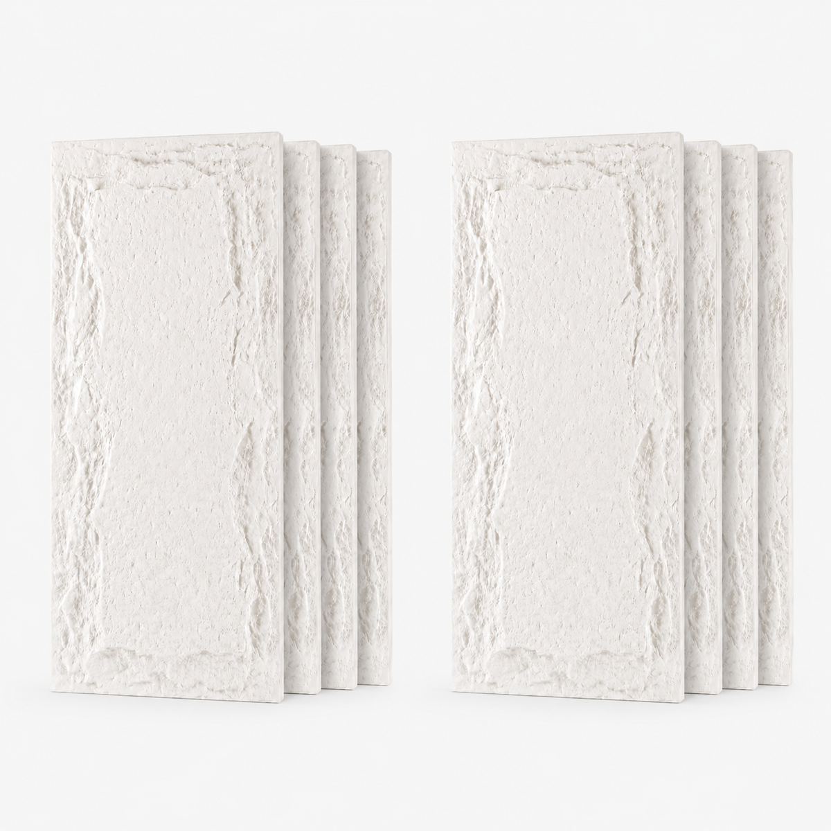 3D Faux Stone Wall Panels - 8 PCS PU Wainscoting