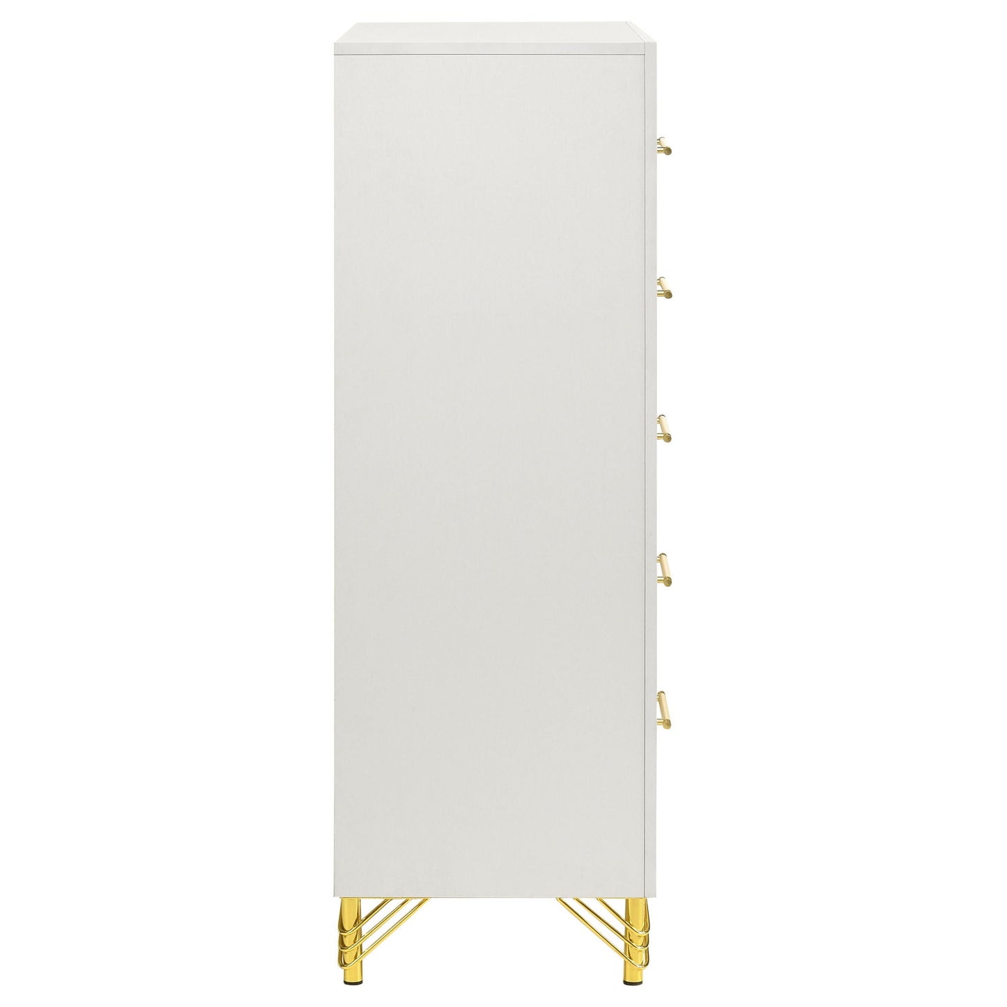 Chesney - 5 Drawer Chest With Trim - White