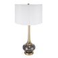 D15x29 Table Lamp with Glass Drum Shade