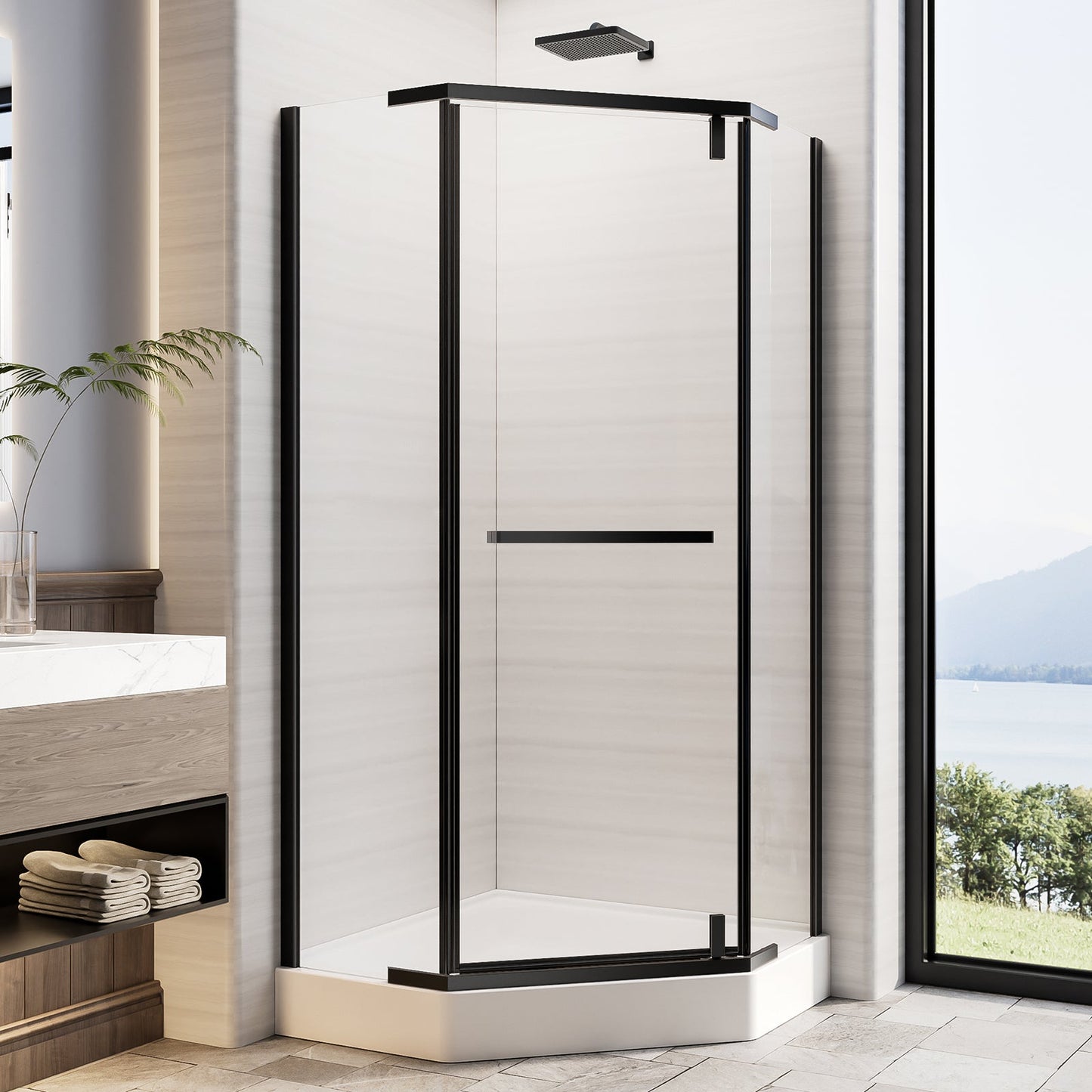 36"D x 36"W x 72"H Neo-Angle Shower Door