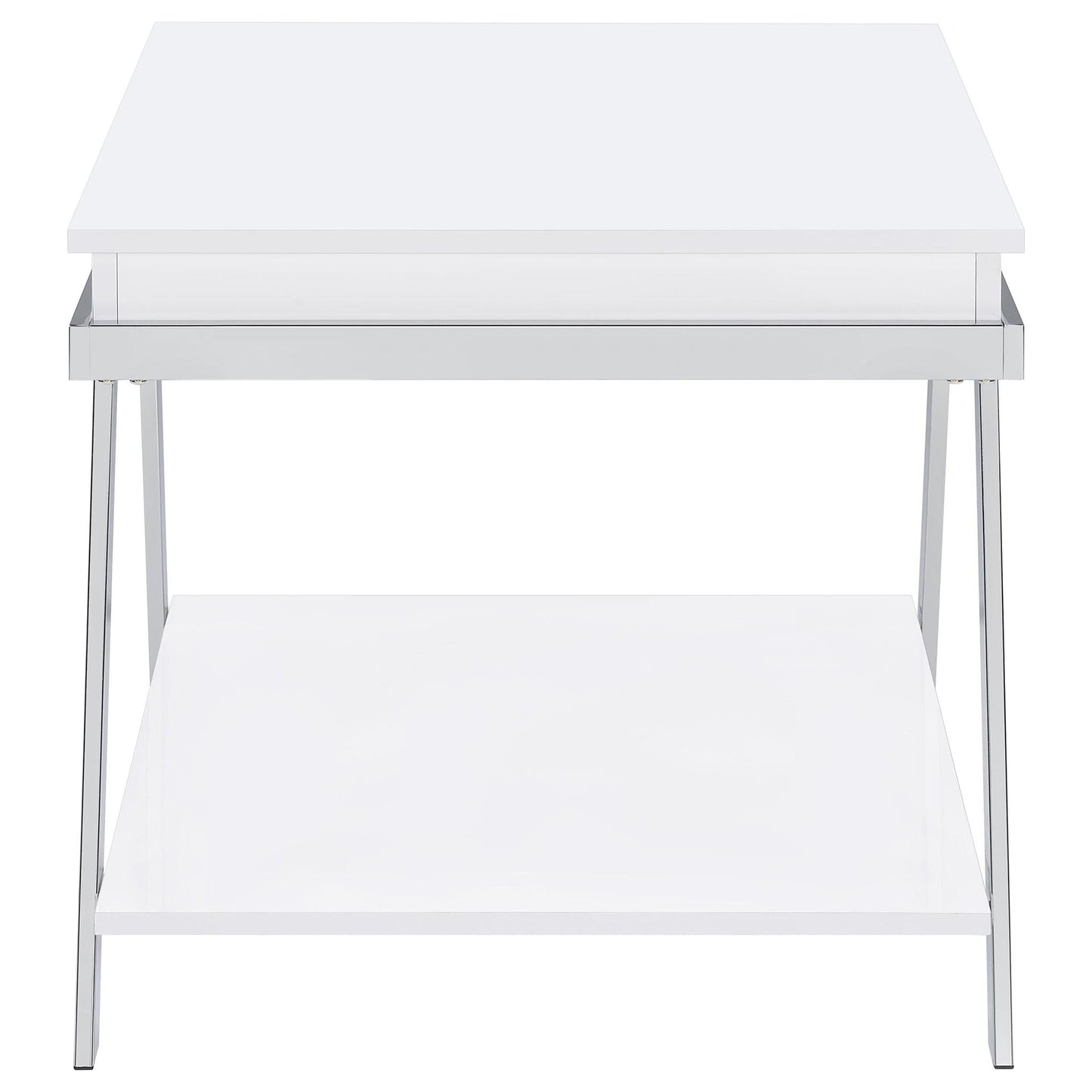 Briana - 2 Piece Coffee And End Table Set With Lift Top Legs - Gloss White