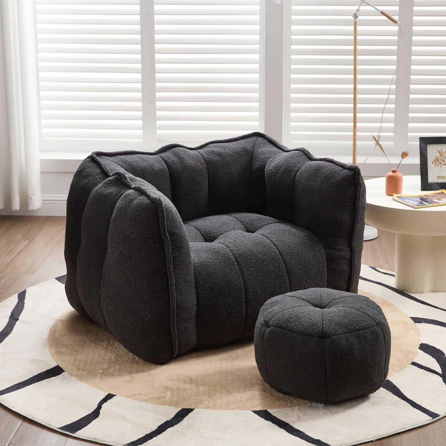 Soft Bean Bag Chair With High Resilient Foam