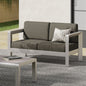 Outdoor Aluminum Loveseat – Low-Profile Patio Seating with Deep Cushions