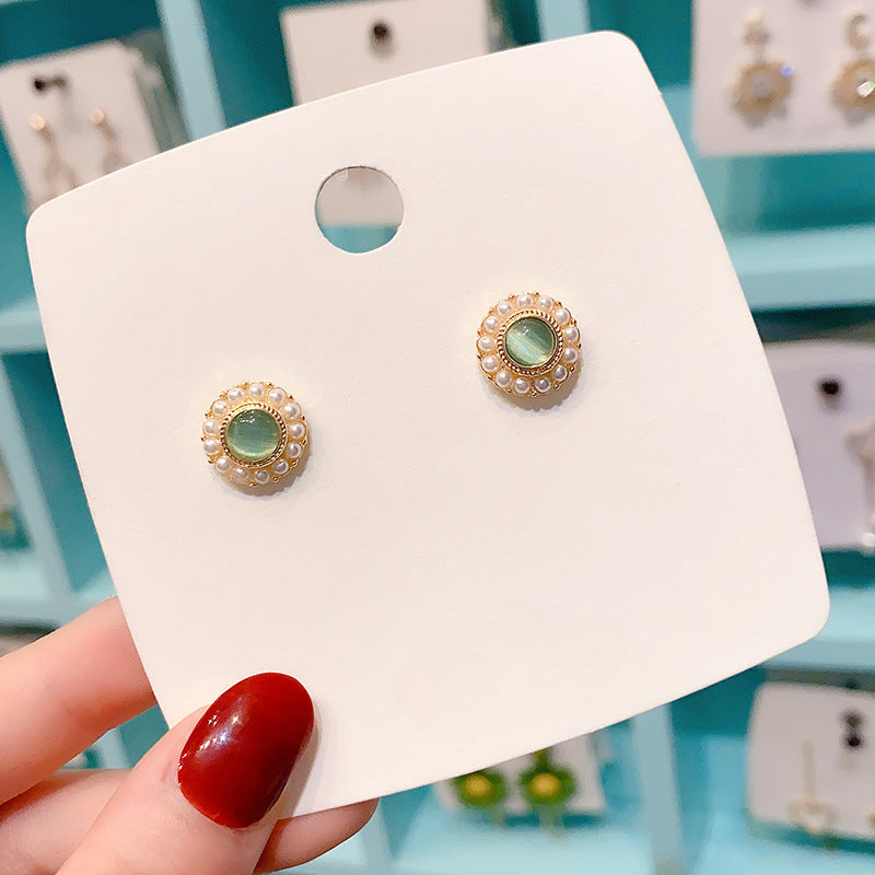 Baroque Pearl Opals Flowers Earrings