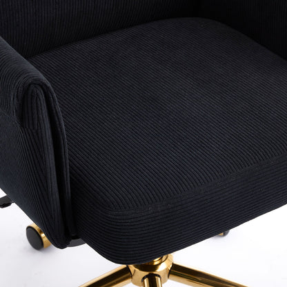 Ergonomic Mid-Back Office Chair With Striped Fabric