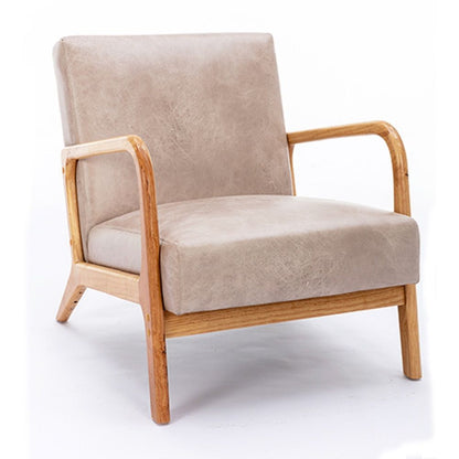 Classic Mid-Century Modern Accent Chairs, Open Framed Armchair With Cushioning