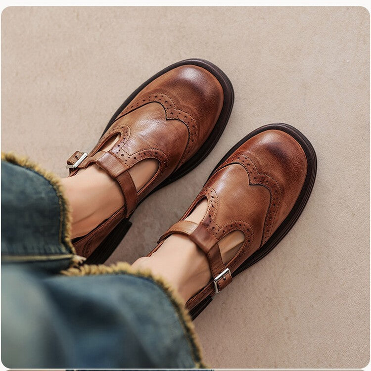 Casual Flat Mule Loafers In British Style