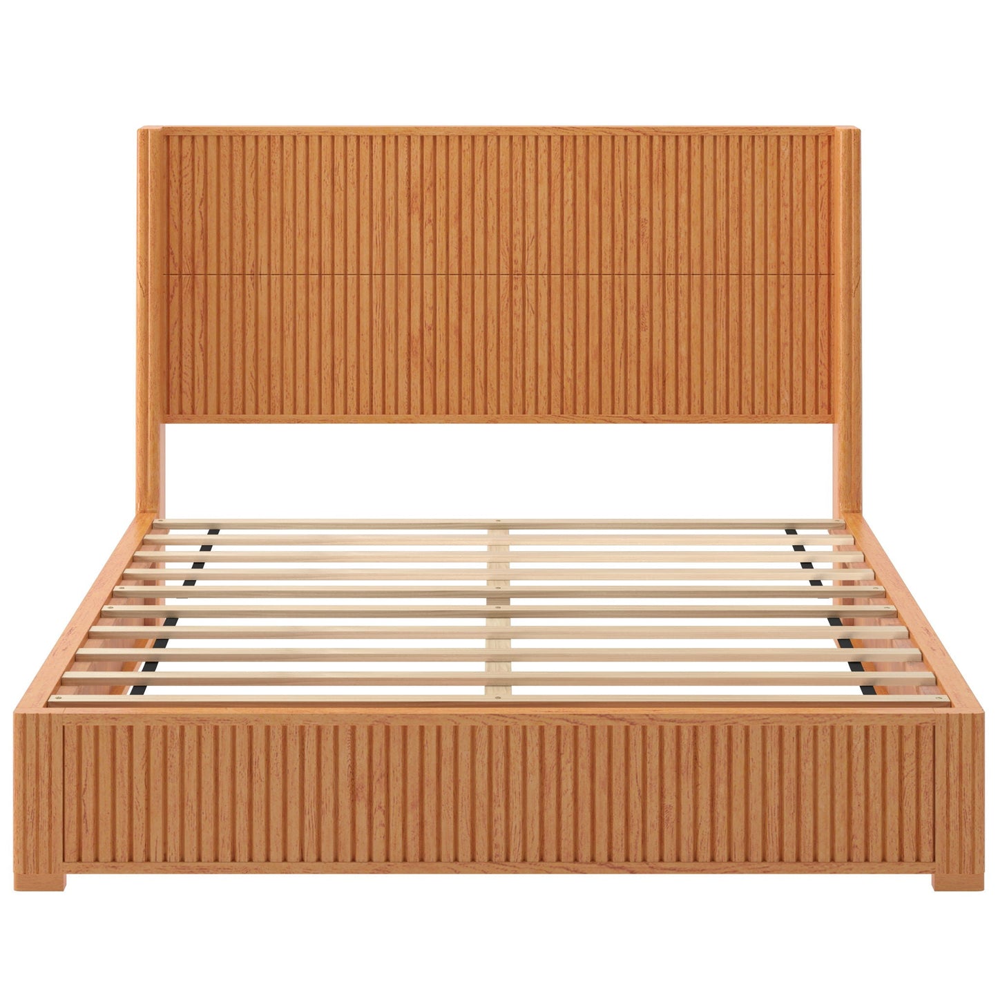 Platform Bed Frame With Headboard, Floor Standing Design