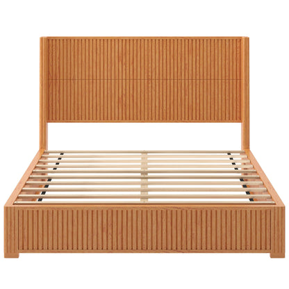 Platform Bed Frame With Headboard, Floor Standing Design
