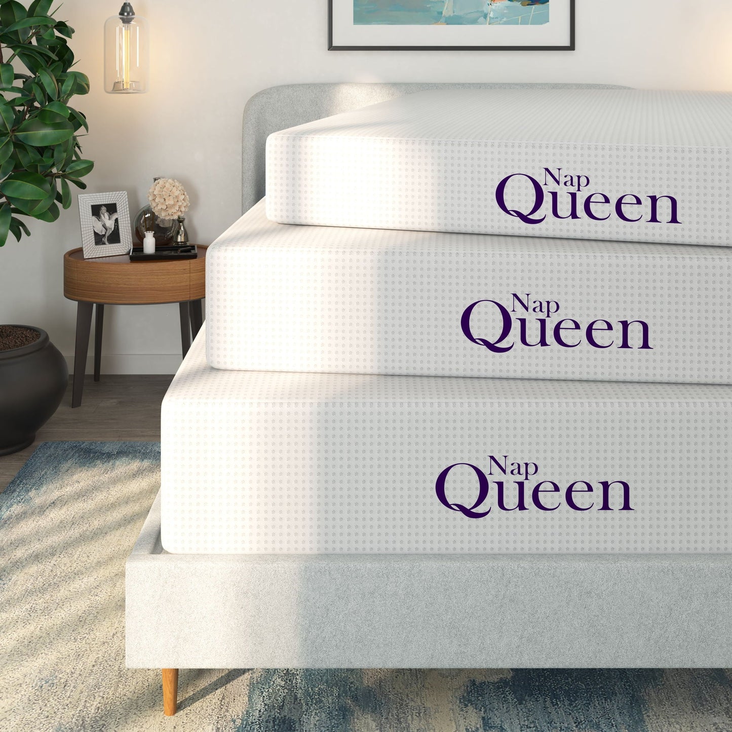 8" Memory Foam Mattress With Charcoal Infusion And Silky Mesh Cover