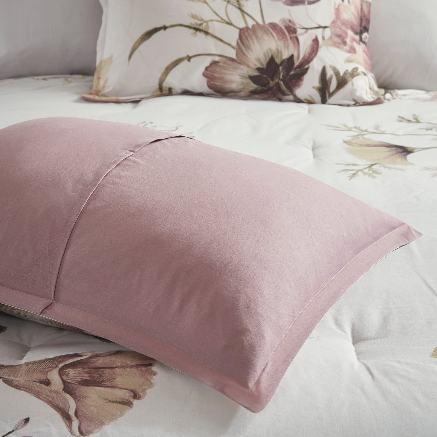 8 Piece Cotton Printed Comforter Set Blush King