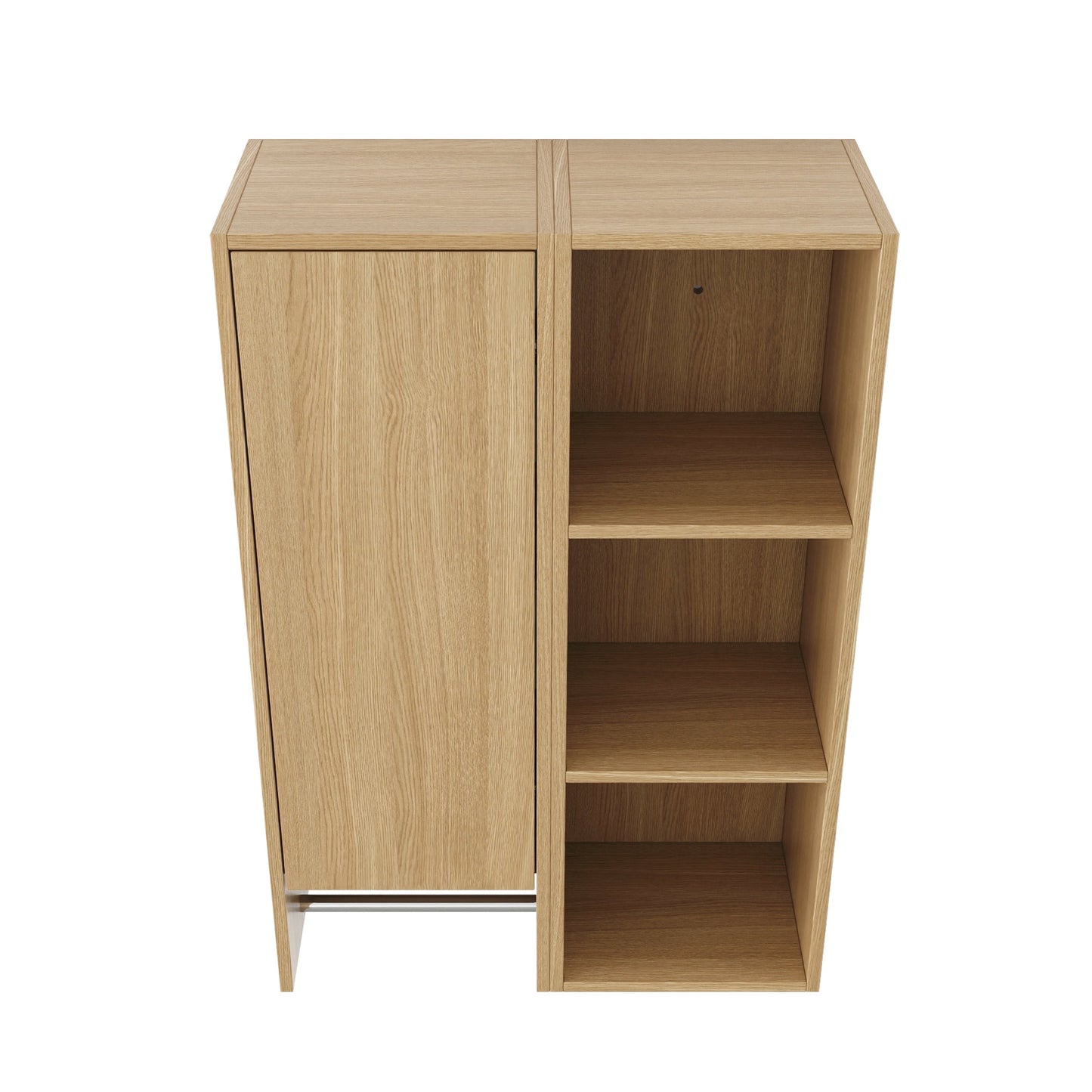 24 Inch Wall-Mounted Side Cabinet and Storage Shelves Combination
