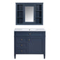 Bathroom Vanity With Mirror Cabinet, Single Sink With 2 Soft Closing Doors And 4 Drawers