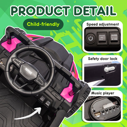 24V Kids Ride-On UTV with Remote Control and Music