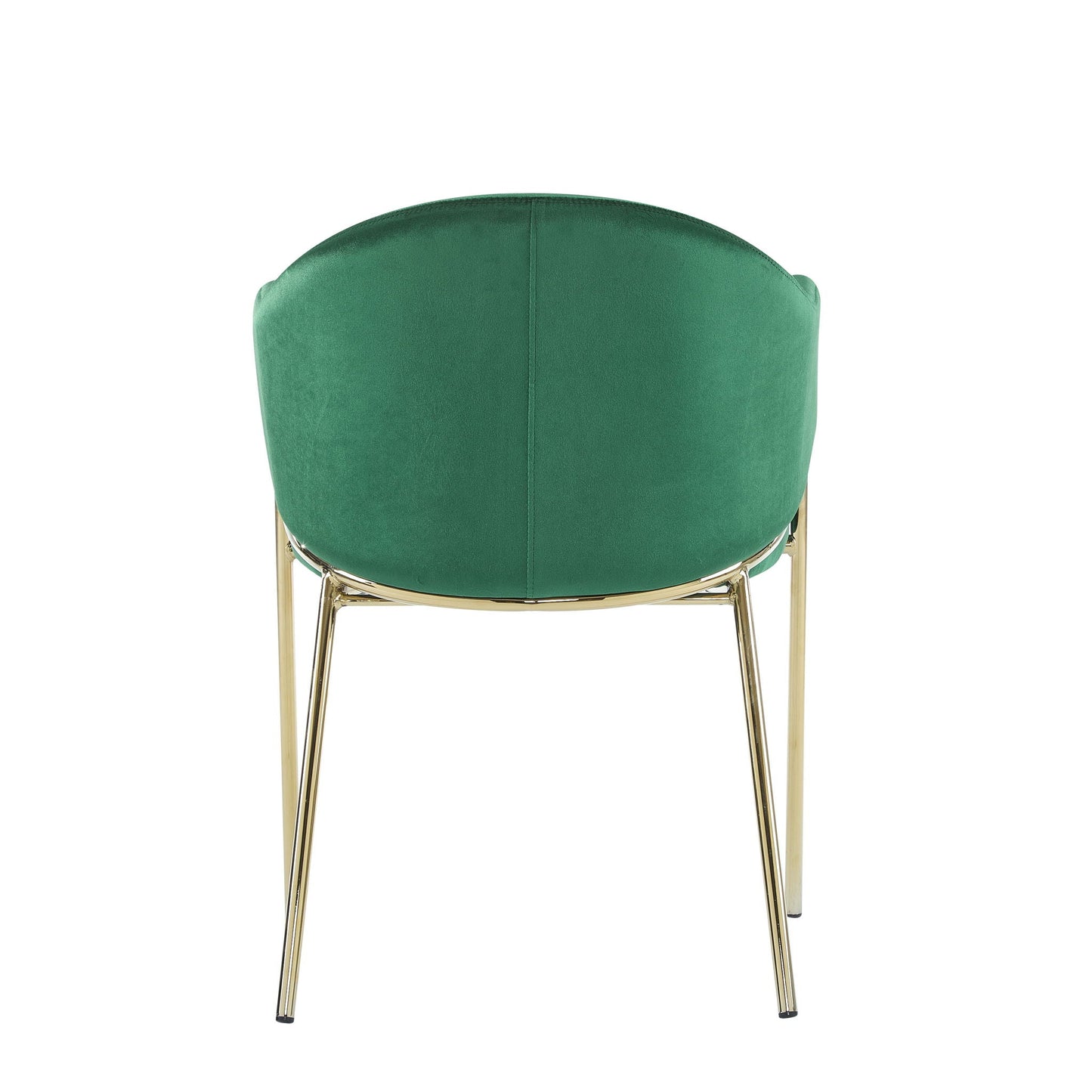 Modern Upholstered Dining Chair with Gold Metal Frame