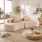 110.24" Fully Compressed Sofa with 2 Lumbar Pillows