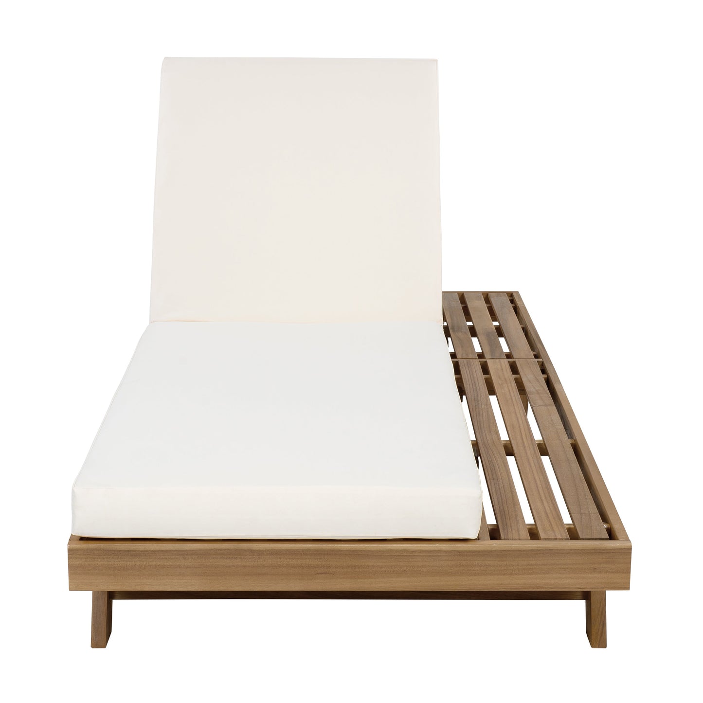 Lounge Chaise Set, Space Available On One Side, Acacia Wood In