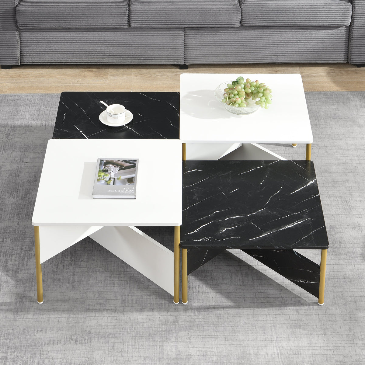 Modern Nesting Coffee Tables Set of 4
