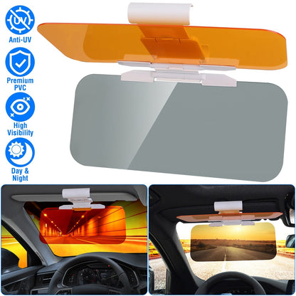 Sun Visor Extender for car 2 in 1 Anti-glare Driving Visor with Adjustable View Angles Day Night Automobile Sun Anti-UV Block Visor for Clearer Vision
