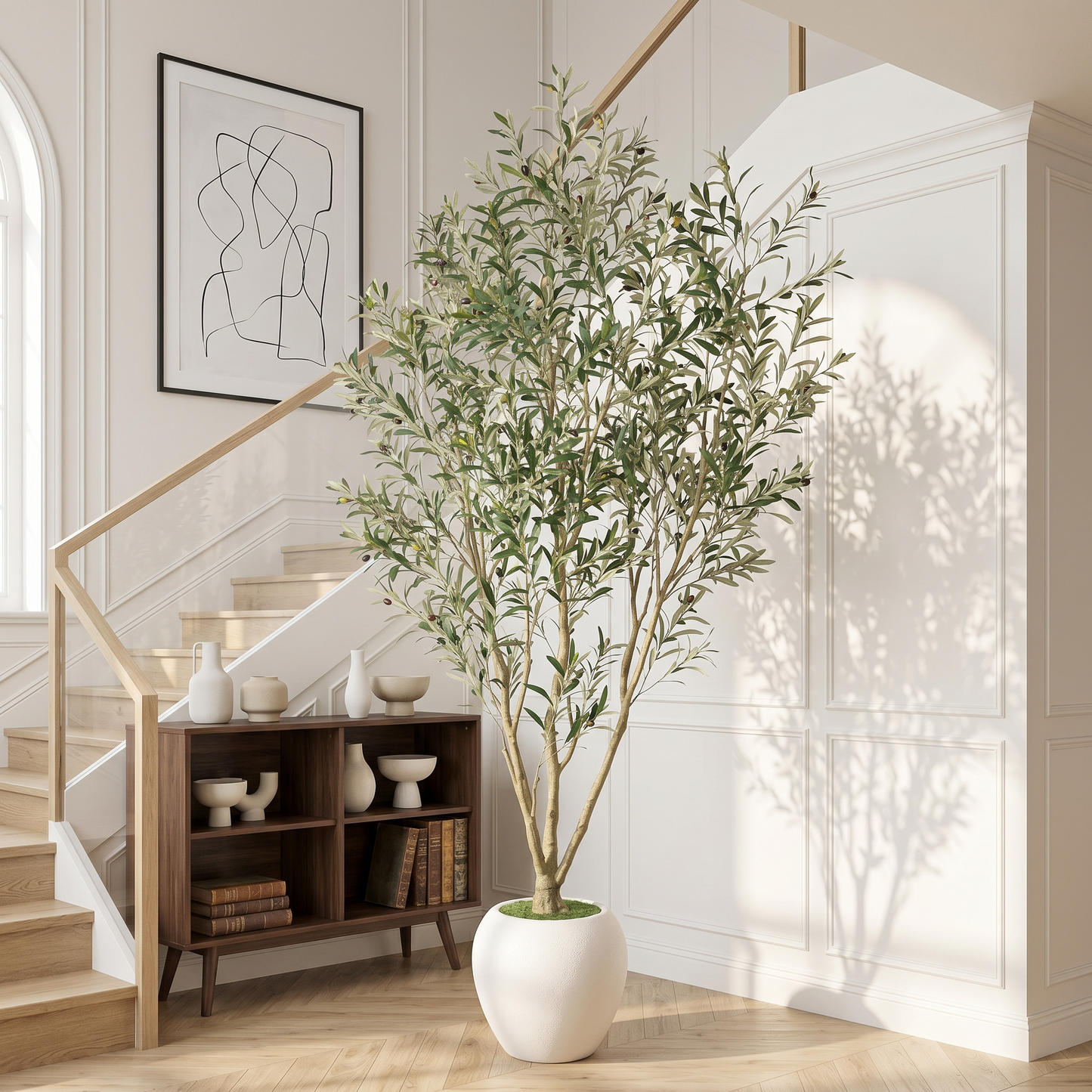 8FT Artificial Olive Tree With Big Decorative