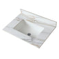 Elegant Vanity Top With Undermount Sink And Backsplash, Sintered Stone