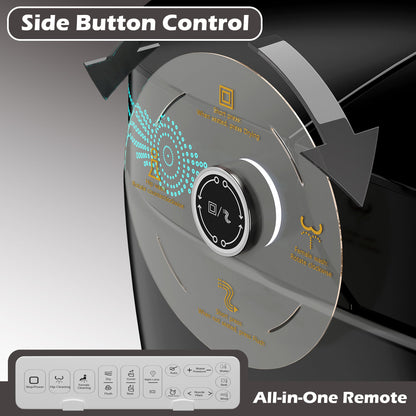 Smart Toilet with Bidet Built-in, Heated Seat, Warm Water & Remote Control