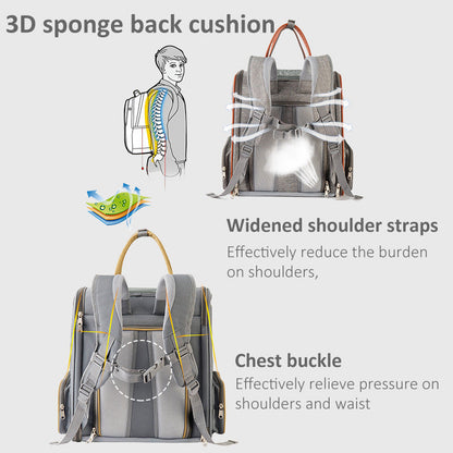Large Capacity Oxford Cloth And PU Expandable Pet Bag