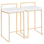 Fuji - Contemporary / Glam Design Counter Stool (Set of 2)