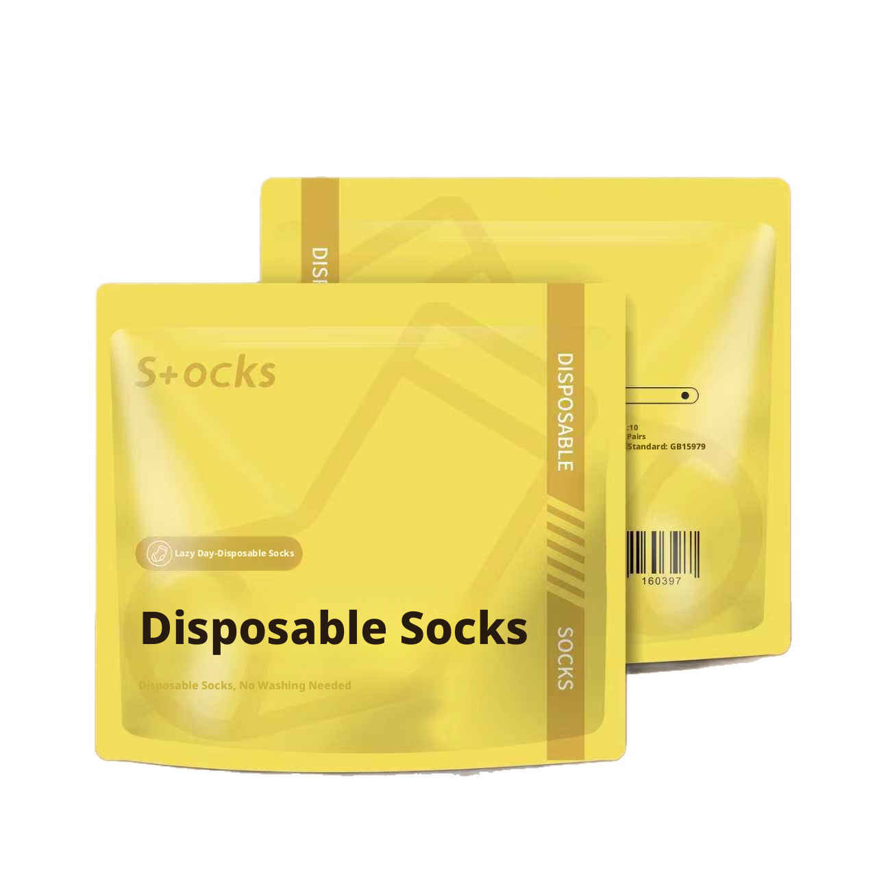 Lazy day throwing socks-medium tube-gray-polyester cotton-5 pairs-1 bag