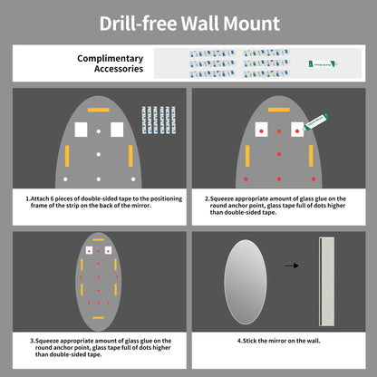 Modern Oval Full Length Wall Mirror