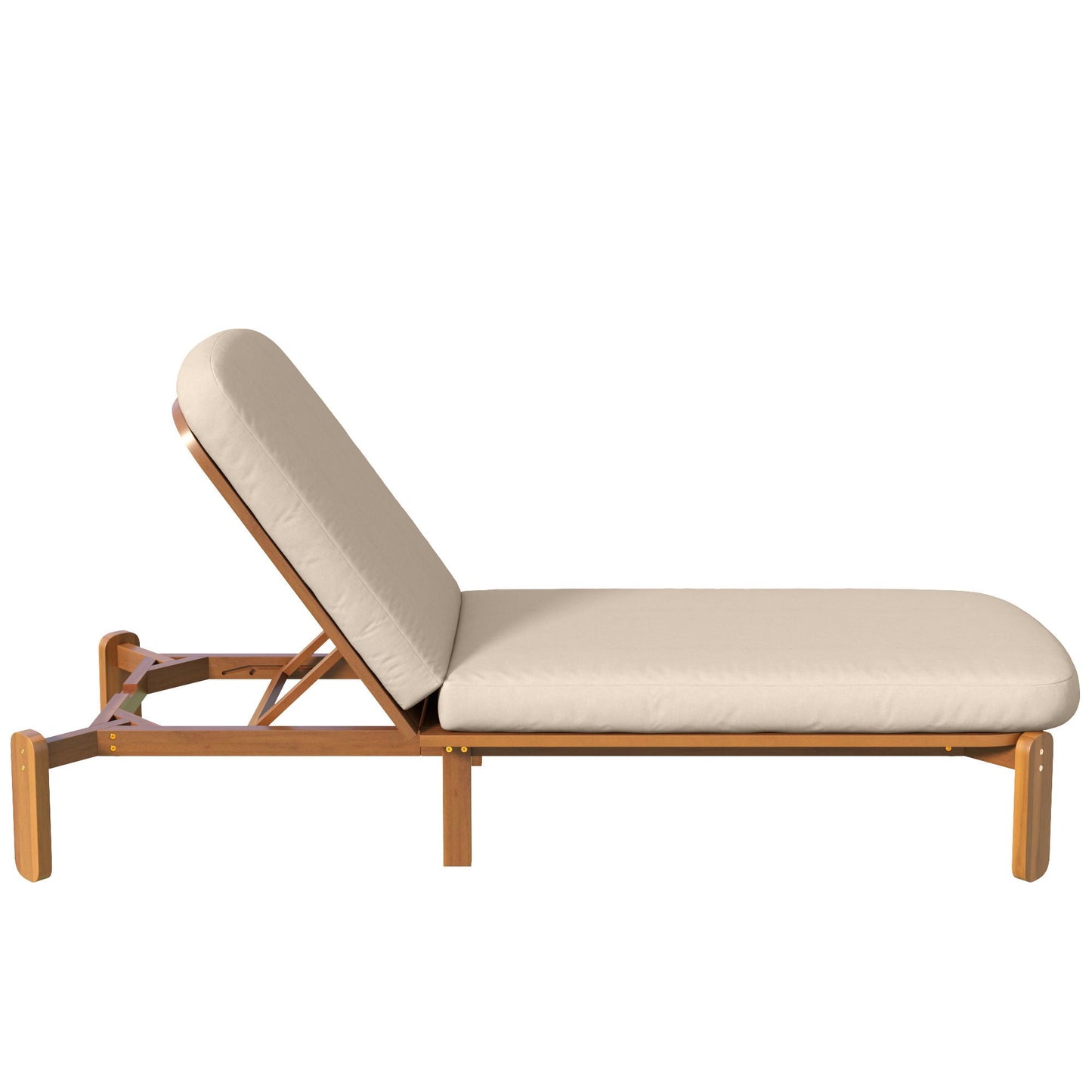 Outdoor Chaise Lounge With Adjustable Backrest