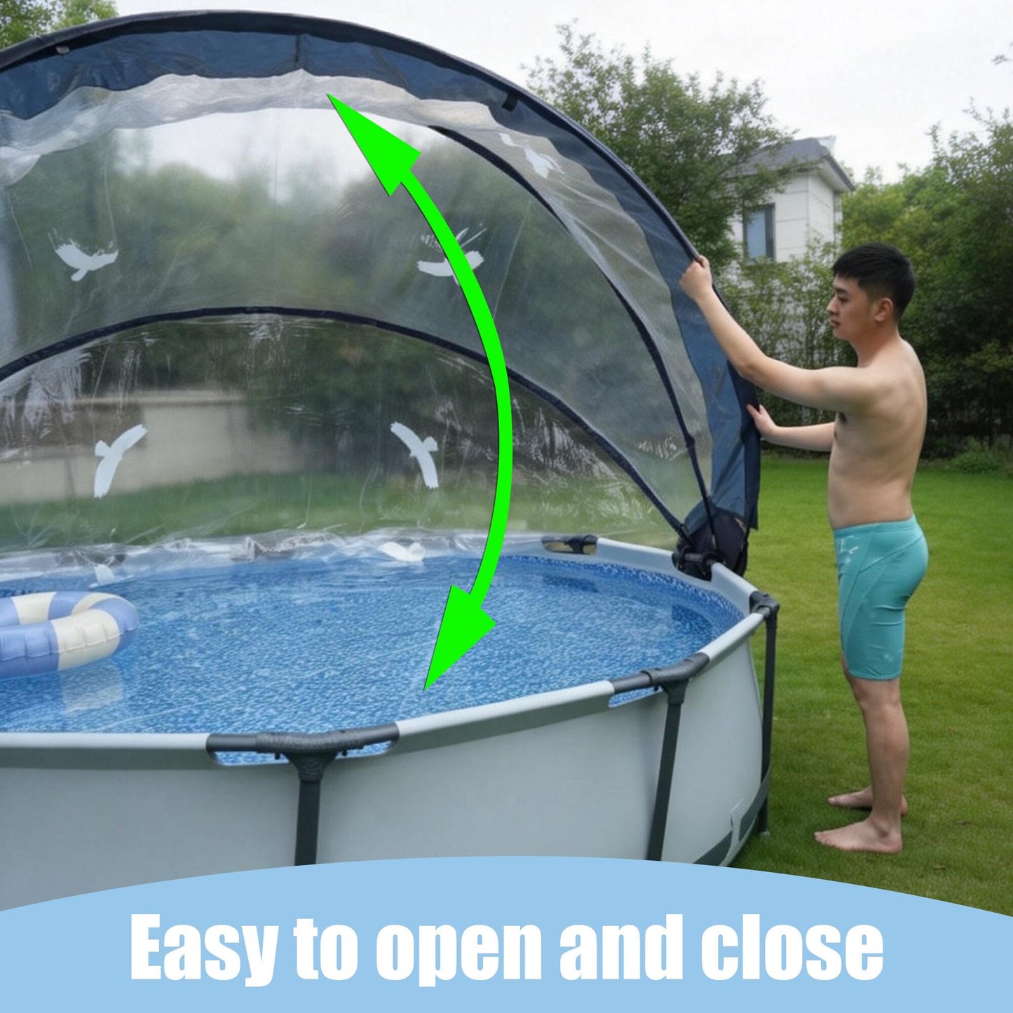 15 Ft Round Multifunctional All Weather Pool Dome Enclosure
