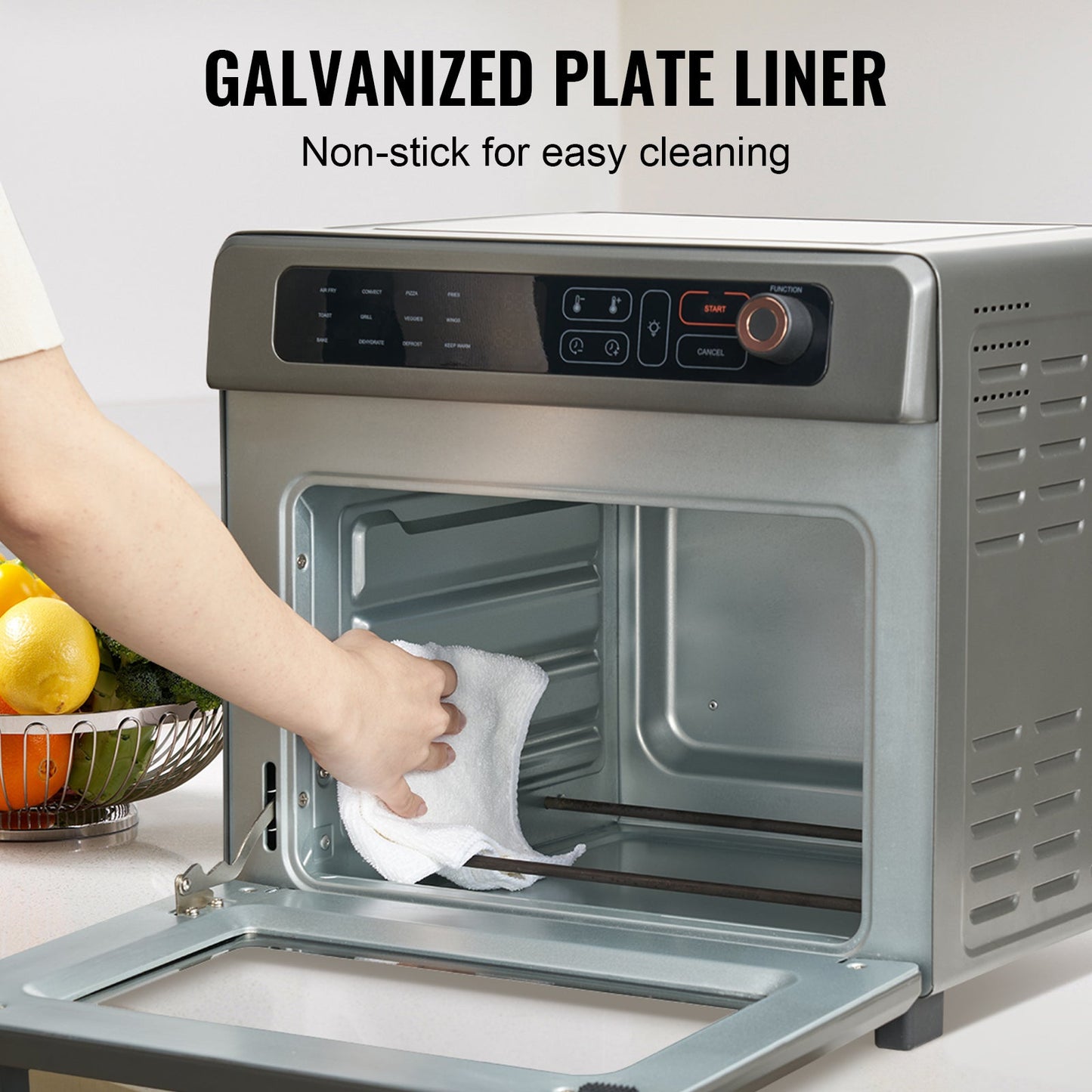 12-in-1 Air Fryer Toaster Oven 25L Stainless Steel 1700W