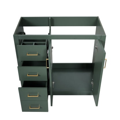 Retro Style Bathroom Vanity, 3 Drawers & Soft Closing Doors