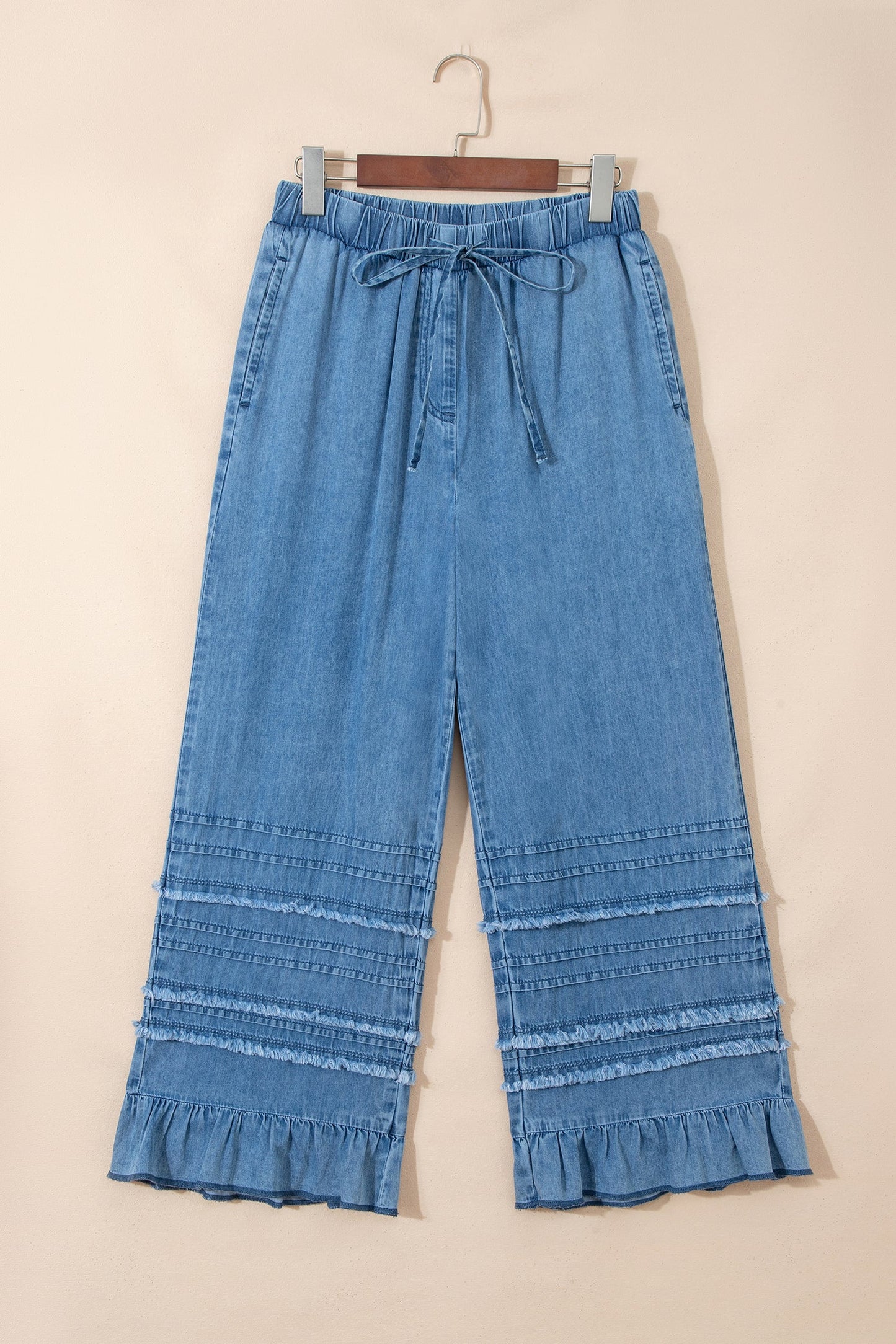 Taytum Wide Leg Chambray Pants