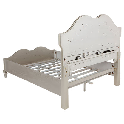 Evangeline 4-piece Queen Bedroom Set Silver Oak