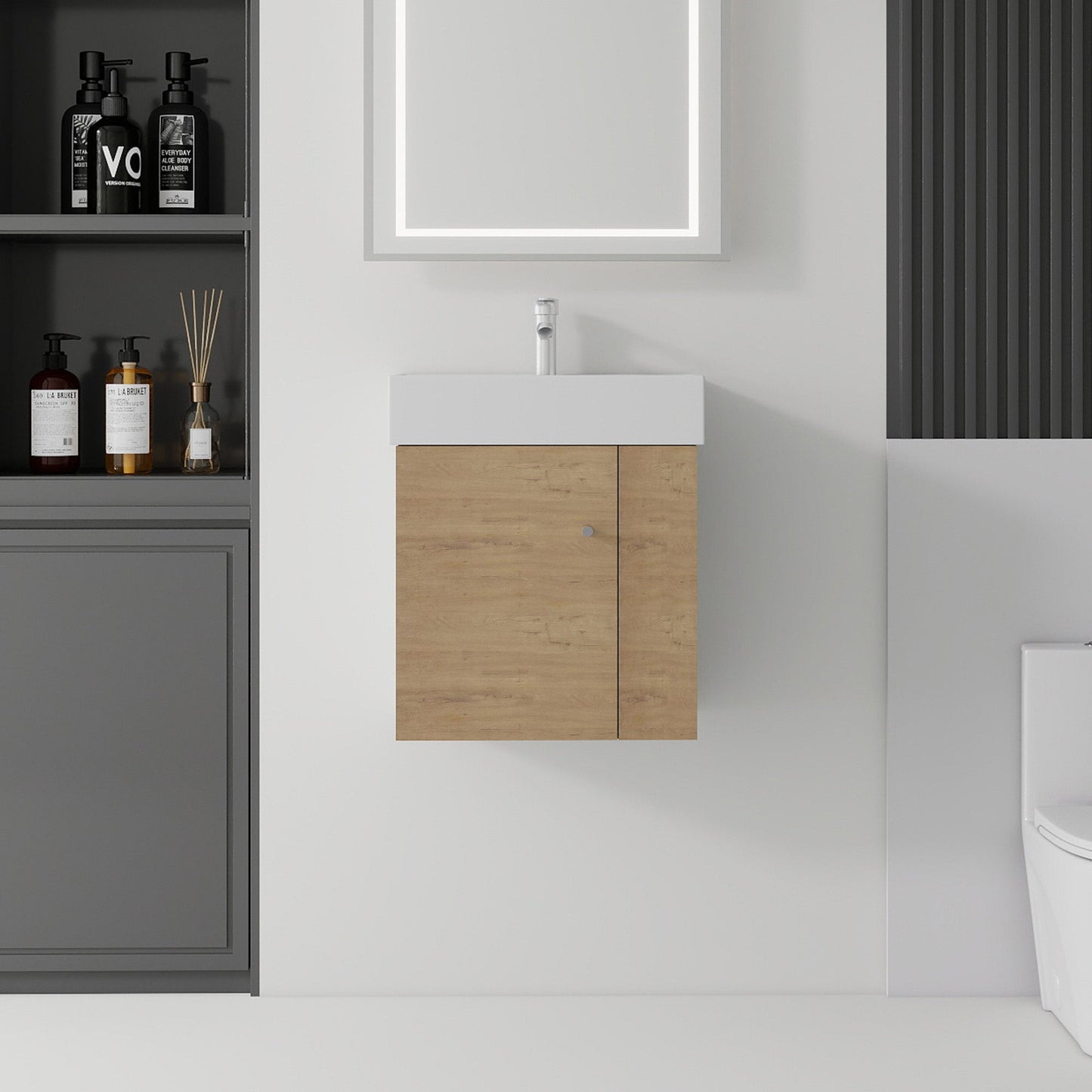 21.6 Inch Floating Bathroom Vanity with Sink