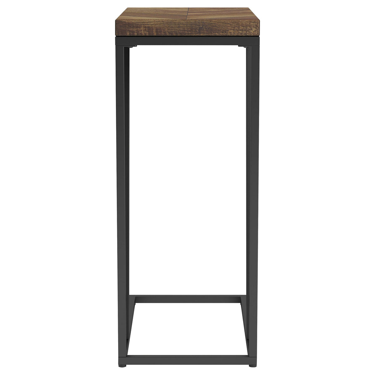 Sergio Engineered Wood C-Shaped Side Table Rustic Tobacco