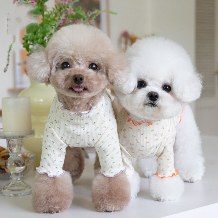 Floral-patterned Home Base-layer Pet Clothing