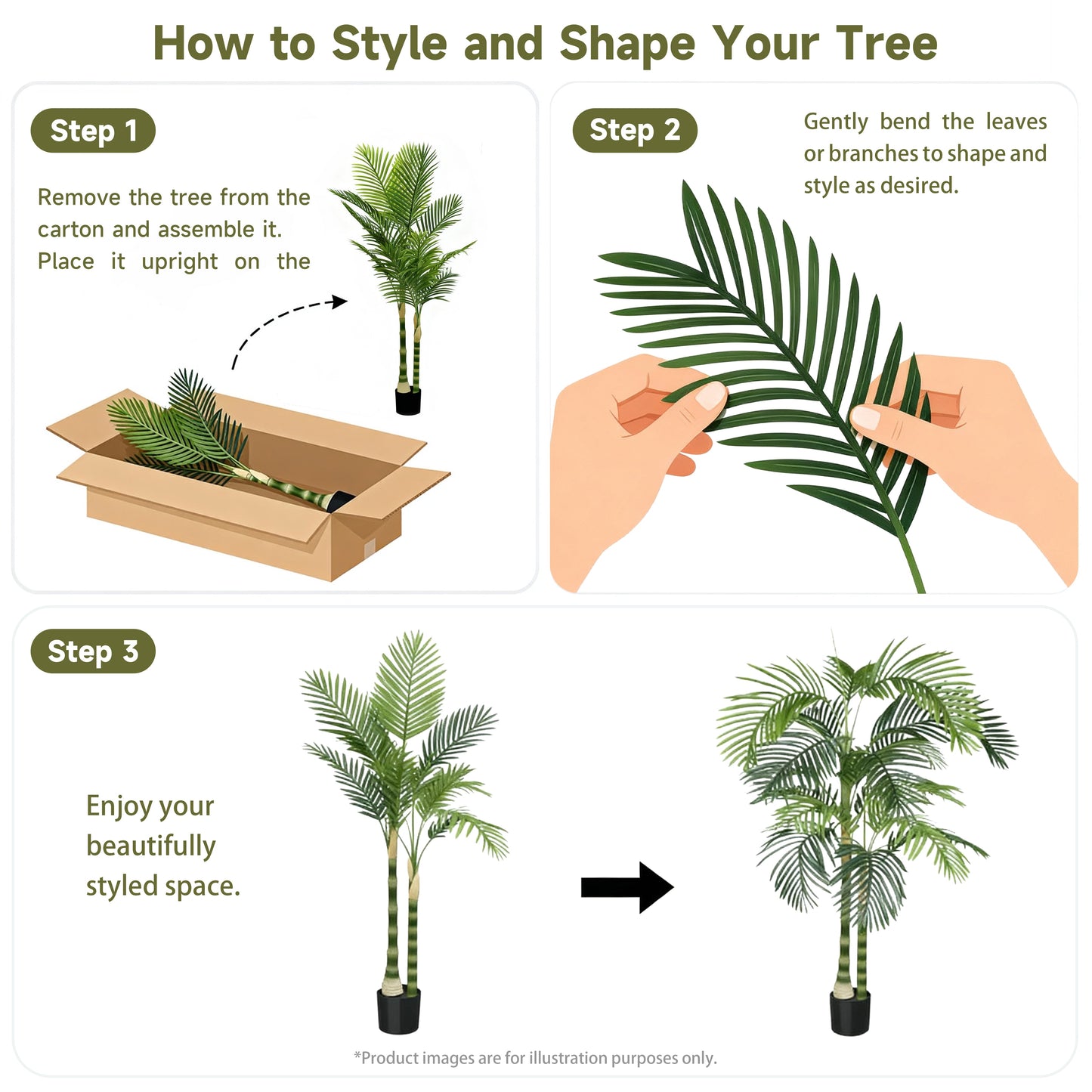 6FT Artificial Palm Tree with Realistic Detail