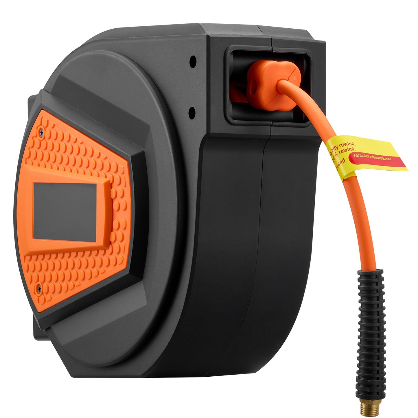 Retractable Air Hose Reel, 1/4 Inch x 50 FT Hybrid Air Hose Max 300PSI