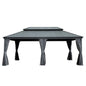 12' x 18' Hardtop Metal Gazebo with Double Roof Canopy