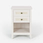 Nightstand With 2 Drawers & Shelf - White
