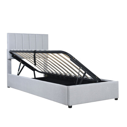 Upholstered Platform Bed With A Hydraulic Storage System