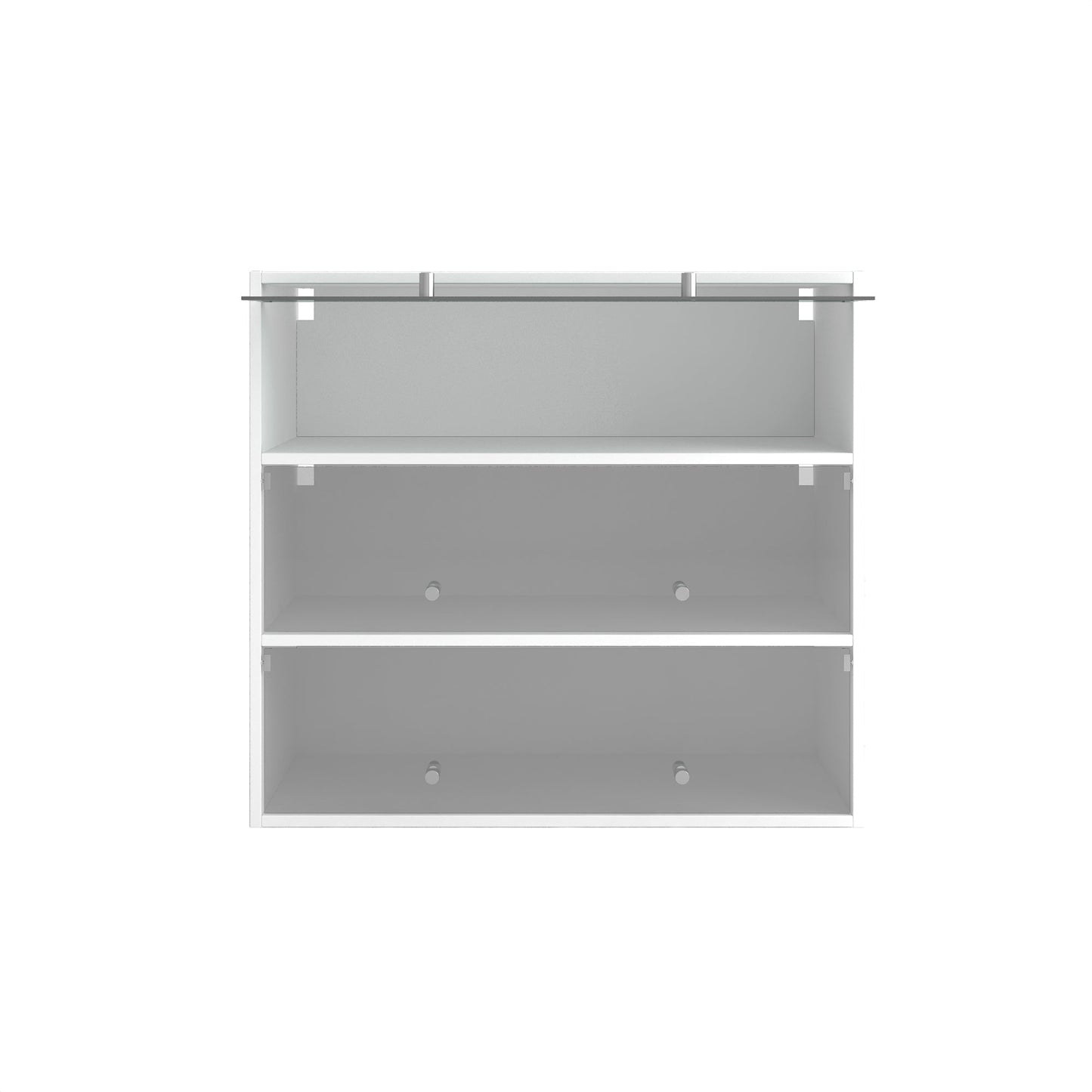 White Glass Door Shoe Storage Cabinet with RGB LED Light