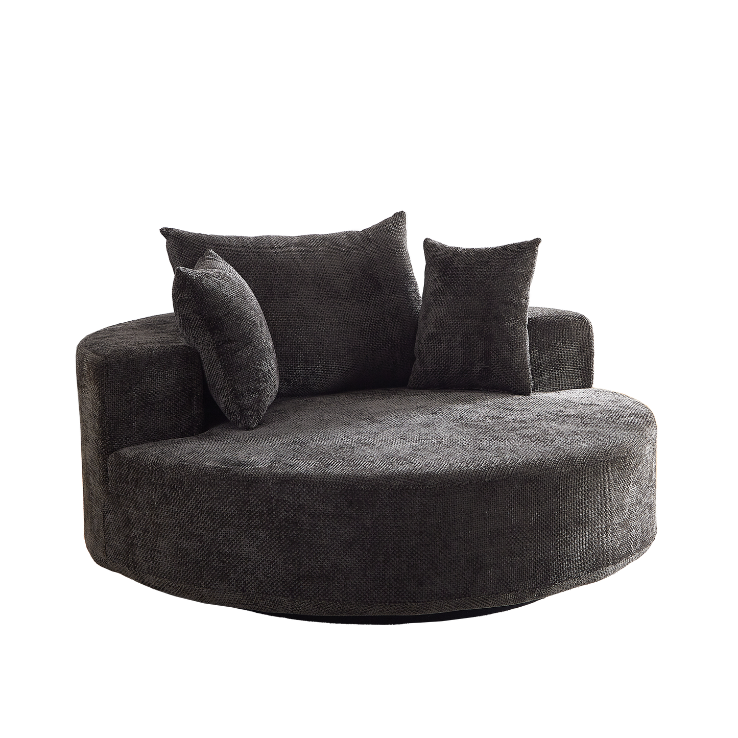 55'' Chenille Foam Single Swivel Chair